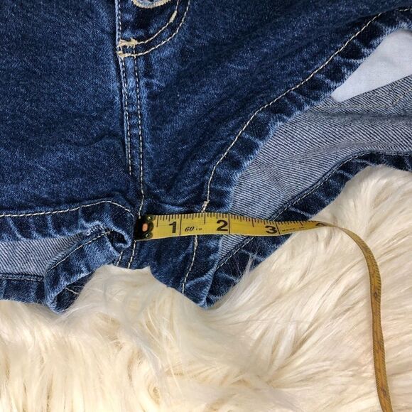 Blue asphalt button fly high waist short shorts 3 - Picture 7 of 9